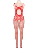 Open Crotch Red Bodystockings