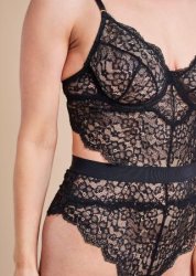 Bettany Lace Bodysuit - Black