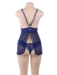 Backless Fly Away Babydoll Blue