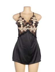 Crossing Straps for Back Babydoll Black