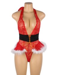 Lace Halter Teddy Lingerie
