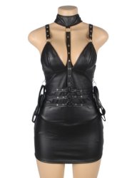 Faux Leather Lingerie