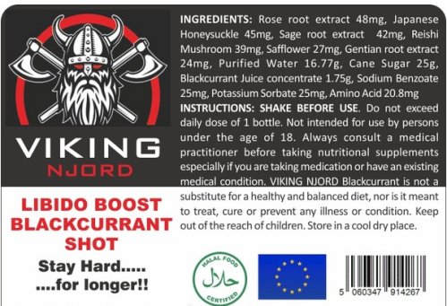 Viking Njord Erection Aid Shot 2 x 25ml