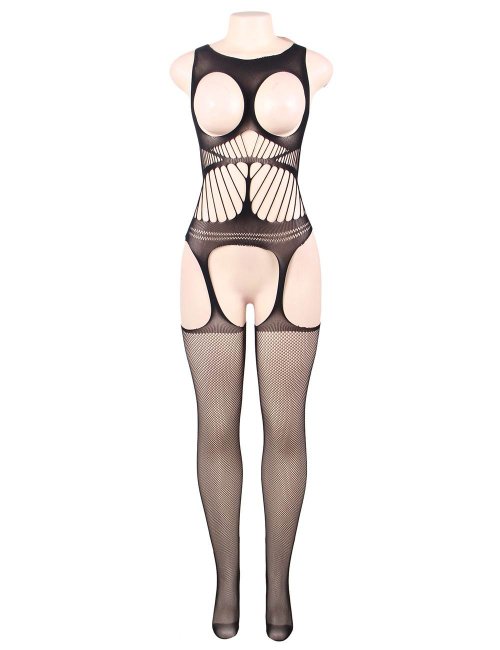 Crotchless with Open Bust Bodystocking