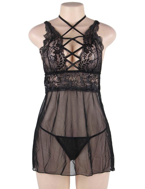 Backless Babydoll Set