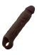 Shaft F Size 1 7.8 Inch Liquid Silicone Sleeve Mahogany