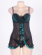 Mesh Green Dotted Lingerie