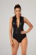 Wetlook 2-way zipper body Xenna - black
