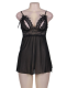  Lace Black Babydoll Set - M 