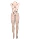  Halter Neck Black Lace Bodystocking - M 