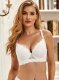 White Lace Comfortable T-shirt Bra