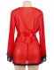  Red Lace Splicing High-end Delicate Lingerie 