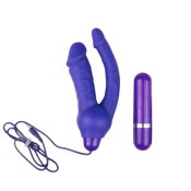 Double Realistic Vibrator - Purple