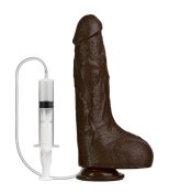 Squirting Realistic Cock Dark Brown
