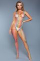  Sweet Revenge Fishnet Bodysuit With Stockings - Rainbow 