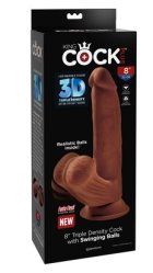 3D Cock Swinging Balls 8 Inch