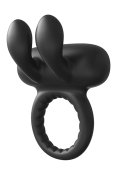 Ramrod Rabbit Vibrating Cockring Black