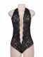  Low Cut Lace Teddy With Gold Trim 