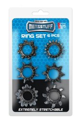 Menzstuff 6Pc Stretcheable Ring Set