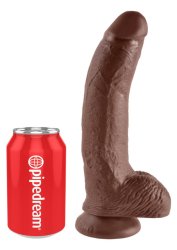 Cock 9 Inch W/ Balls Brown