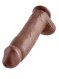  Cock 12 Inch W/ Balls Brown 