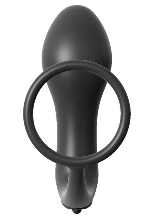 Ass Gasm Cockring Plug Black