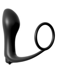 Ass Gasm Cockring Plug Black