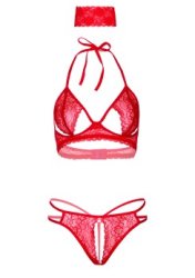 3PC Bra, Panty and Blindfold