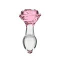  Pillow Talk - Rosy Luxurious Glass Anal Plug 