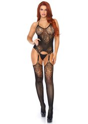 Jacquard Net Bodystocking