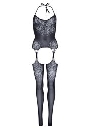 Jacquard Net Bodystocking