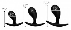 Dark Droplets Curved Anal Trainer - Set Of 3