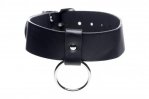  Black Vegan Collar With Ring 