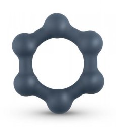 Hexagon Cockring With Steel Balls