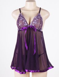 Melody Purple Babydoll Set