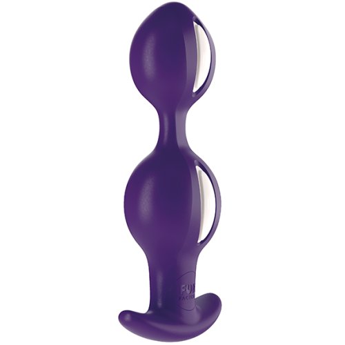 B Balls Duo Anal Plug with Motion White Violet