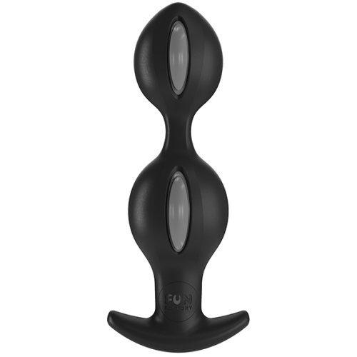 B Balls Duo Anal Plug with Motion Grey Black