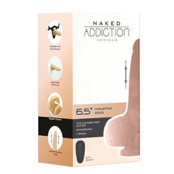 Naked Addiction - Thrusting Dong with Remote 16,5 cm Vanilla