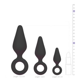 Buttplugs With Pull Ring - Set