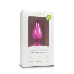 Pink Buttplugs With Pull Ring - Large