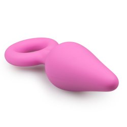 Pink Buttplugs With Pull Ring - Large