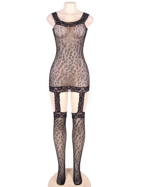 Leopard Patterned Bodystocking