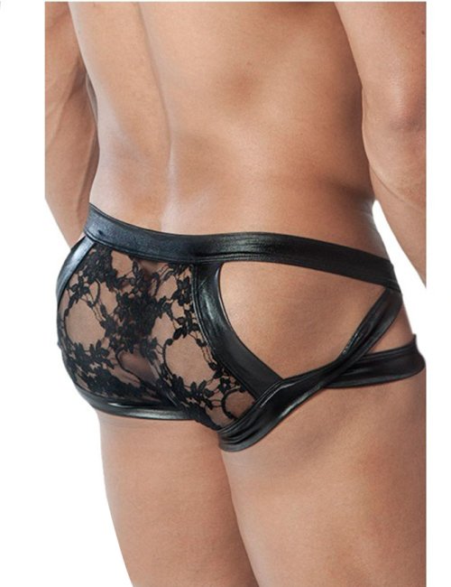 Leather See-Through Men's Lingerie