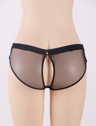 Netted Open Back Panty