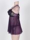  Appealing Transparent Purple Mini Dress 