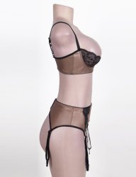 Fibi Set With Open Cup Brassiere