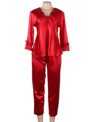 Silk Pajama Set Two Piece Set