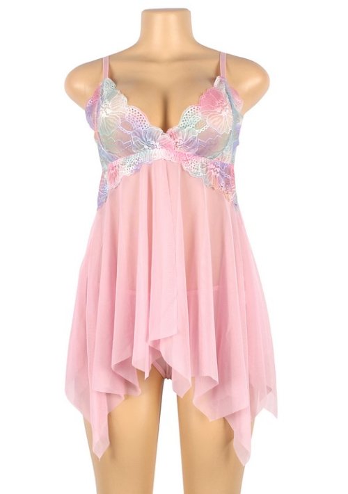 Flower Decoration Loose Babydoll